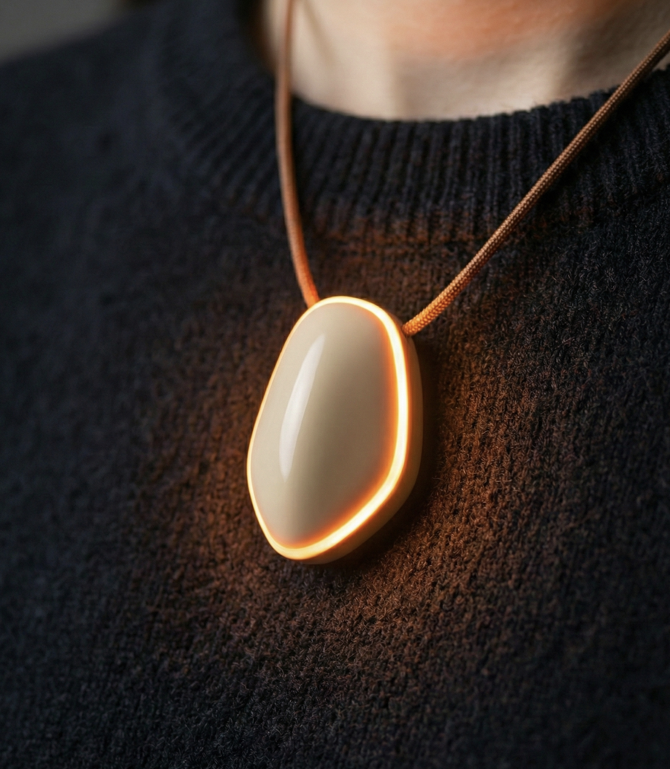 Amber worn as pendant